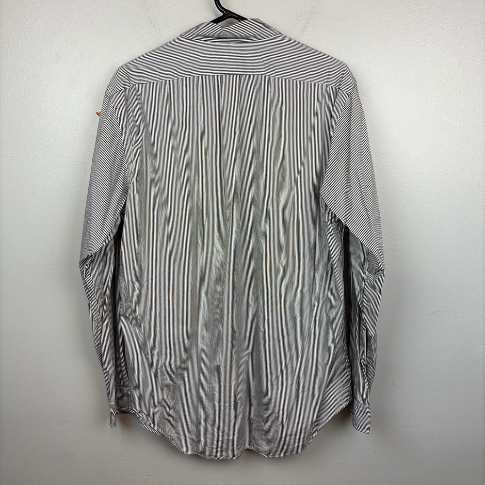 Ralph Lauren Shirt Mens Large White Striped Button Down Long Sleeve Pony Logo - Picture 5 of 9